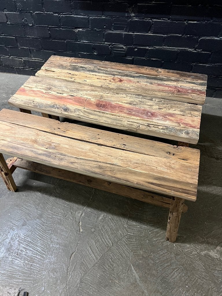 Krukje bank railway uit Bali sloophout driftwood old teak, Verburgt Vintage, Nieuw, Ophalen of Verzenden, https://verburgtvintage.nl/#contact