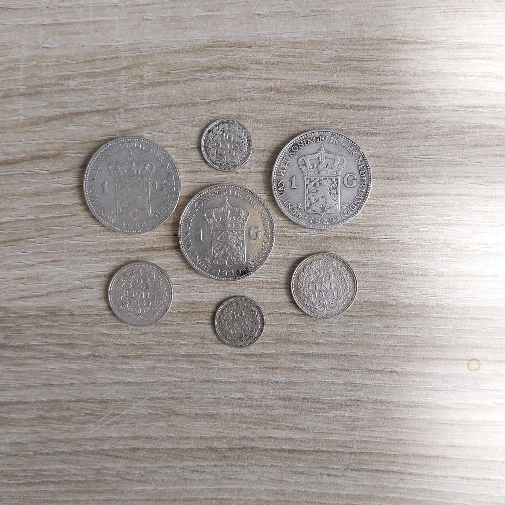 Zilveren munten., Ophalen of Verzenden, Losse munt, Zilver