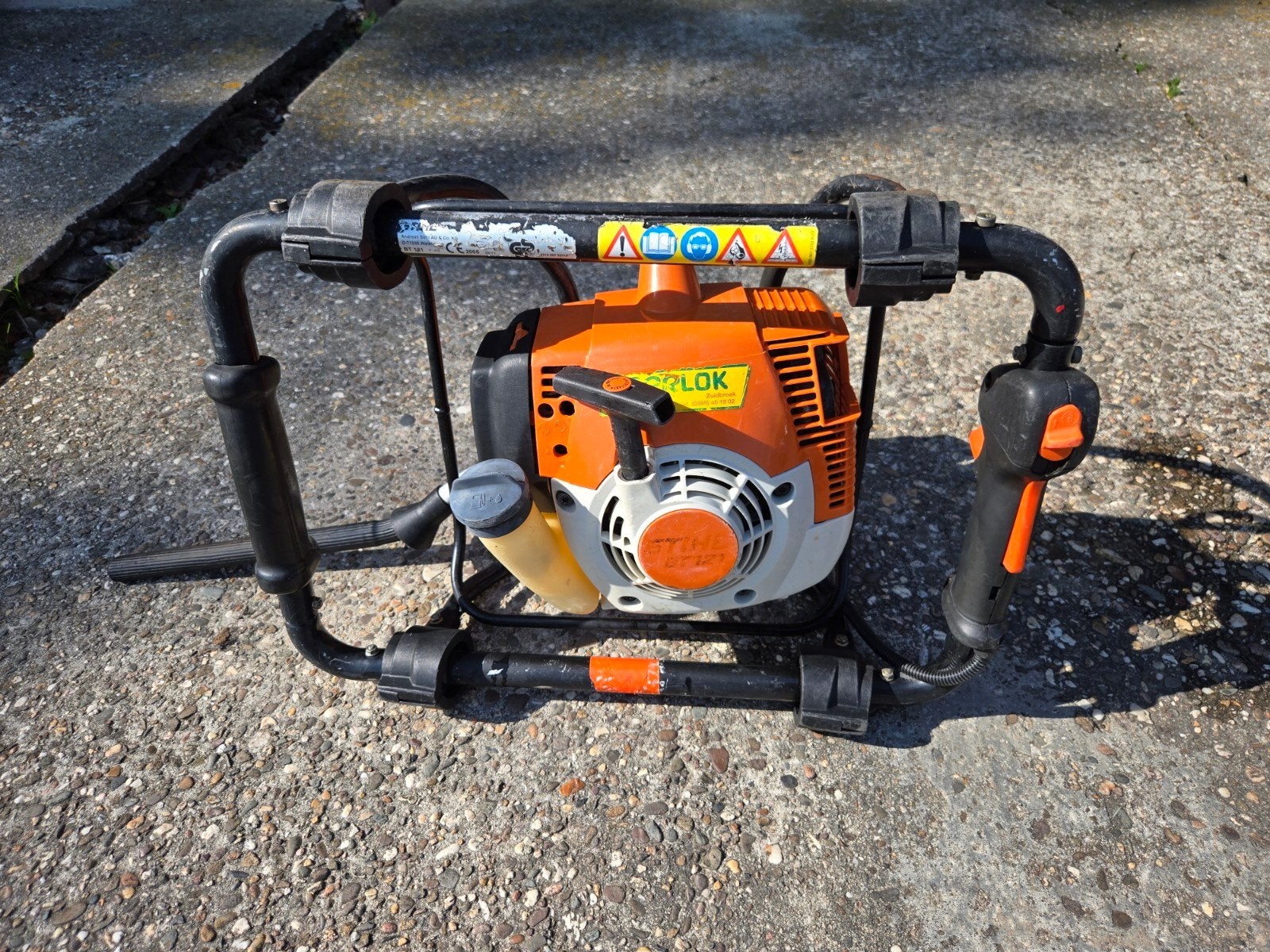 Stihl BT 121 Grondboor | Goedwerkend BT121 benzine boor, Gebruikt, Ophalen of Verzenden, Stihl BT121 benzine grondboor, Stihl BT 121 grondboor