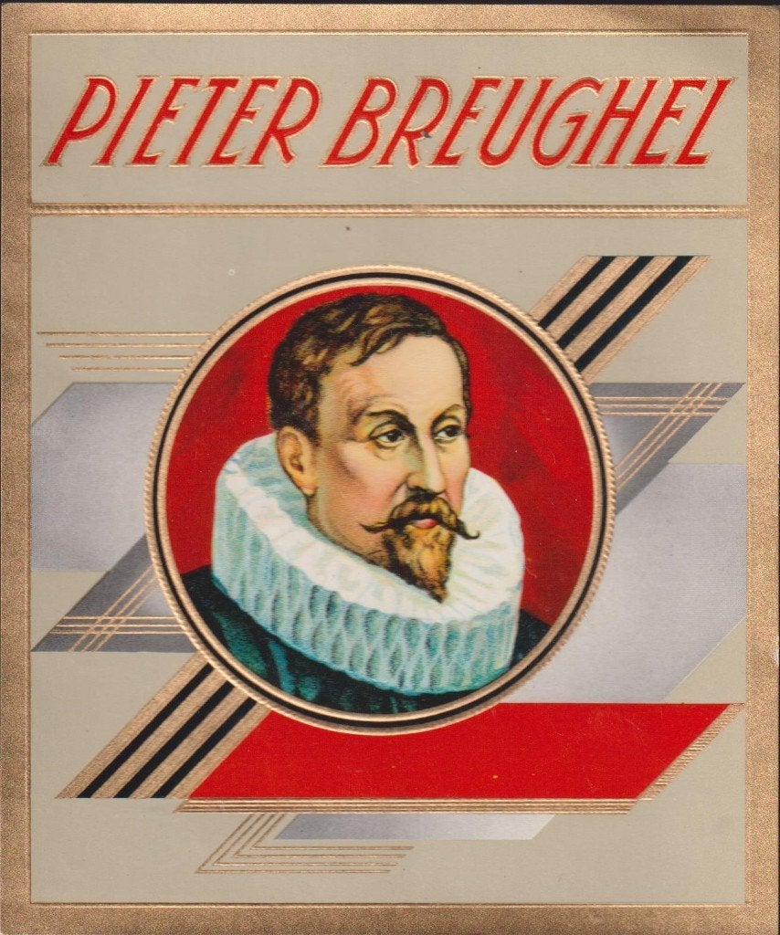 sigarenbanden - etiket -  PIETER BREUGHEL, Ophalen of Verzenden, Zo goed als nieuw, Sigarenbandjes