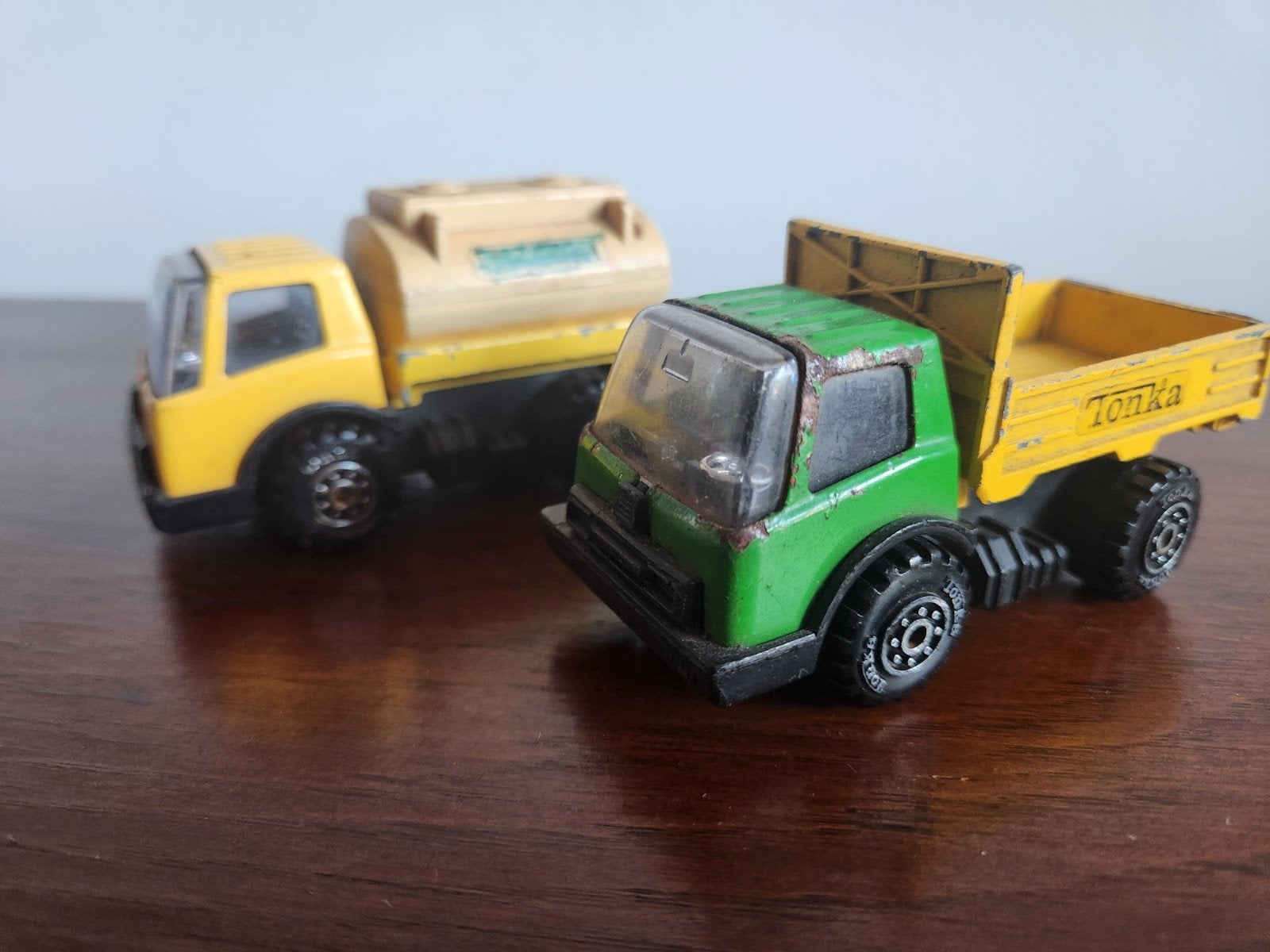 Vintage Tonka Mites vrachtwagens uit de jaren 70, Ophalen of Verzenden, Gebruikt, Bus of Vrachtwagen, Overige merken