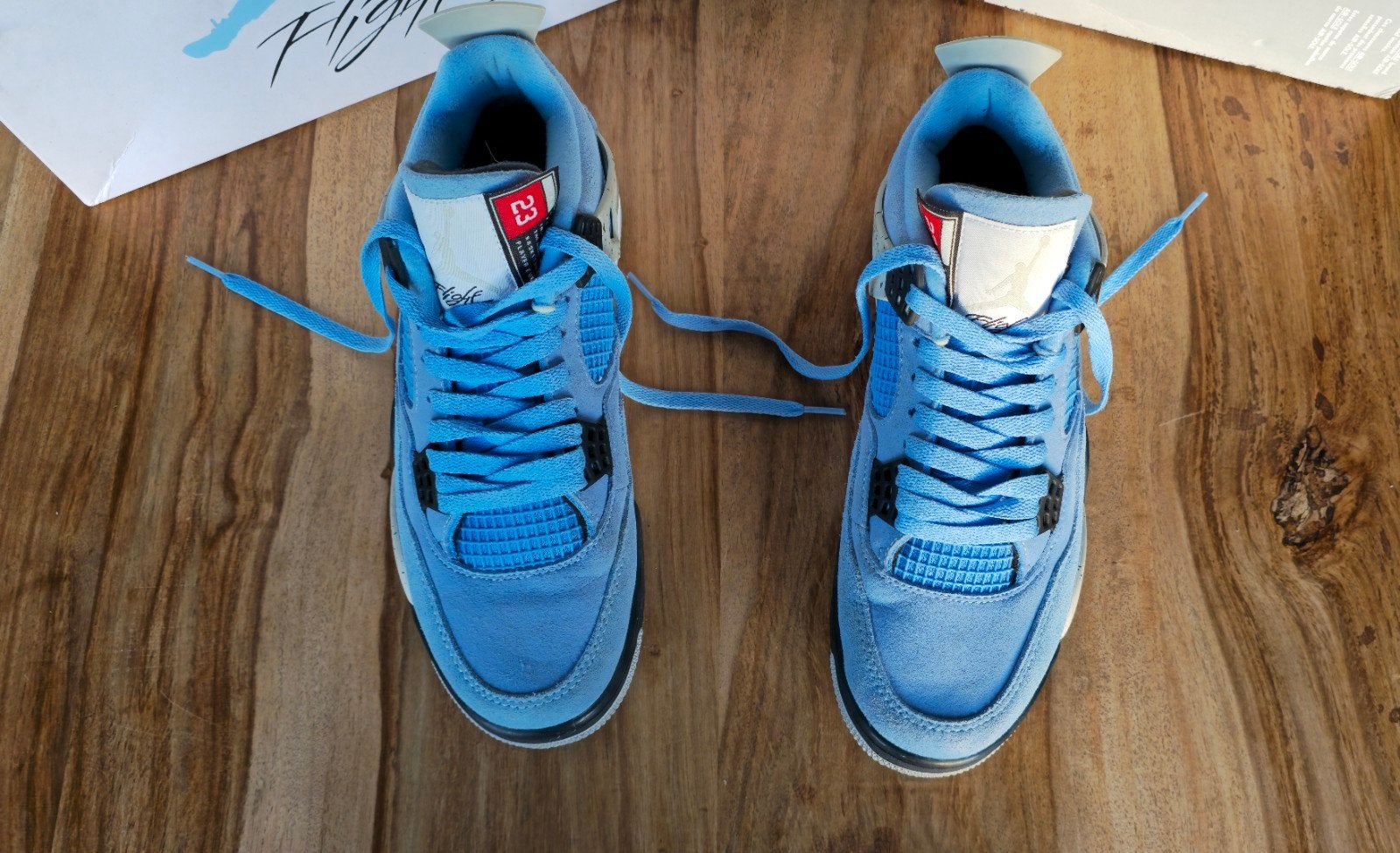 Nike air Jordan 4 retro university blue/black maat 42,5, Kleding | Heren, Overige kleuren, Ophalen of Verzenden, Nike Air Jordan