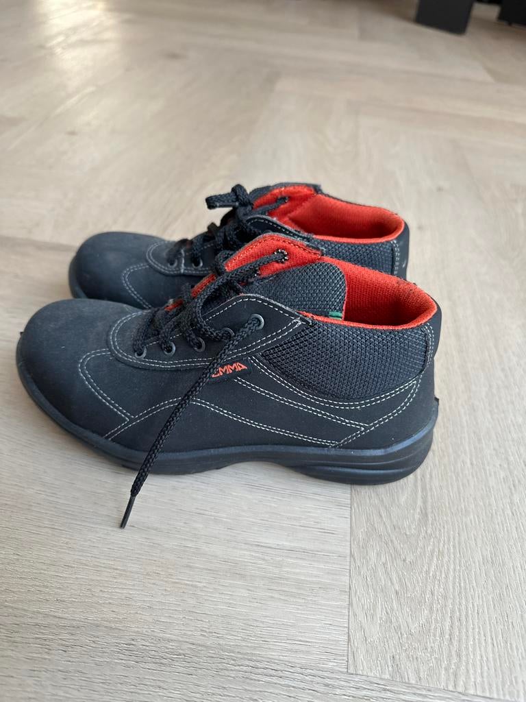 Emma Werkschoenen Maat 35 Zwart, Ophalen of Verzenden, Gebruikt