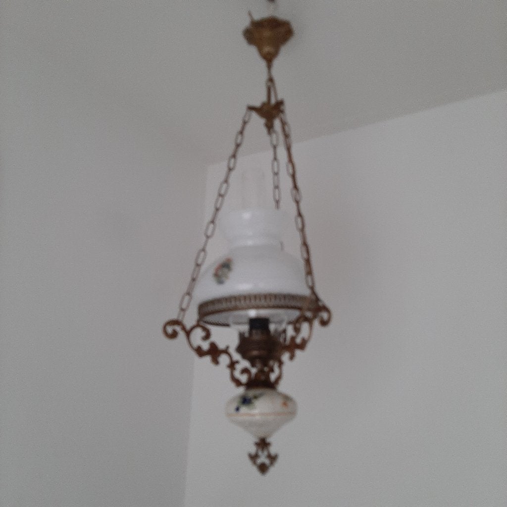 kroonluchter, Ophalen of Verzenden, Gebruikt, Glas