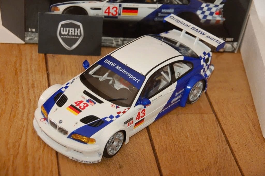 1:18 BMW M3 E46 GTR LEMANS #43 Minichamps in box WRH, Hobby en Vrije tijd, Verzenden, Zo goed als nieuw, Auto, MiniChamps