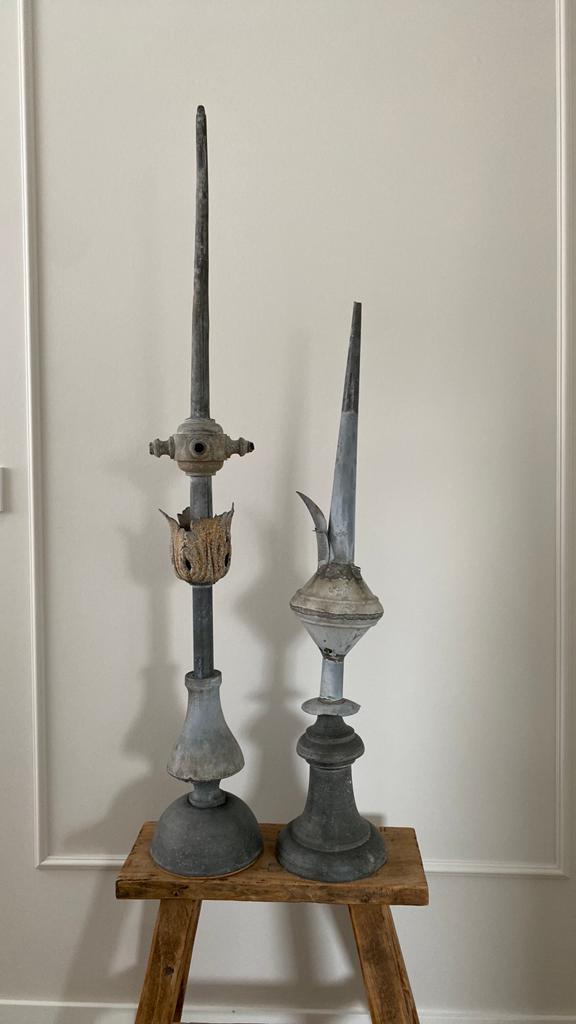 Antieke bliksemafleiders / pinakels - Set van 2, Ophalen of Verzenden