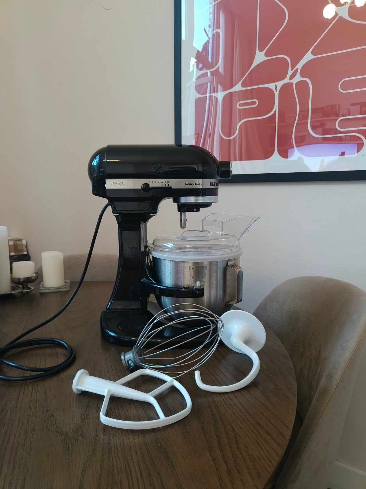 Kitchenaid Heavy Duty - 4,8 liter, 4 liter of meer, Ophalen, Zo goed als nieuw, 3 snelheden of meer