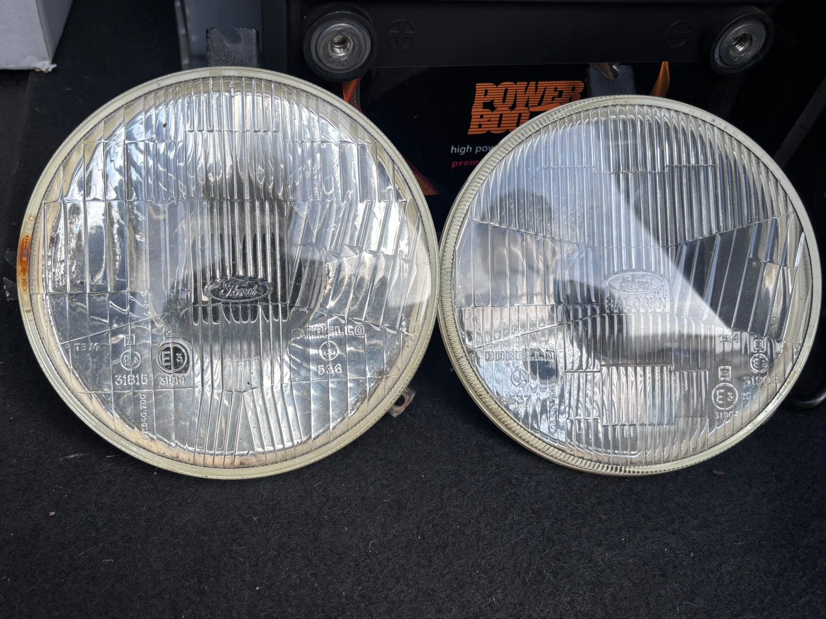 Originele Ford carello koplampen escort mk2, Auto-onderdelen, Ophalen of Verzenden, Gebruikt, Ford