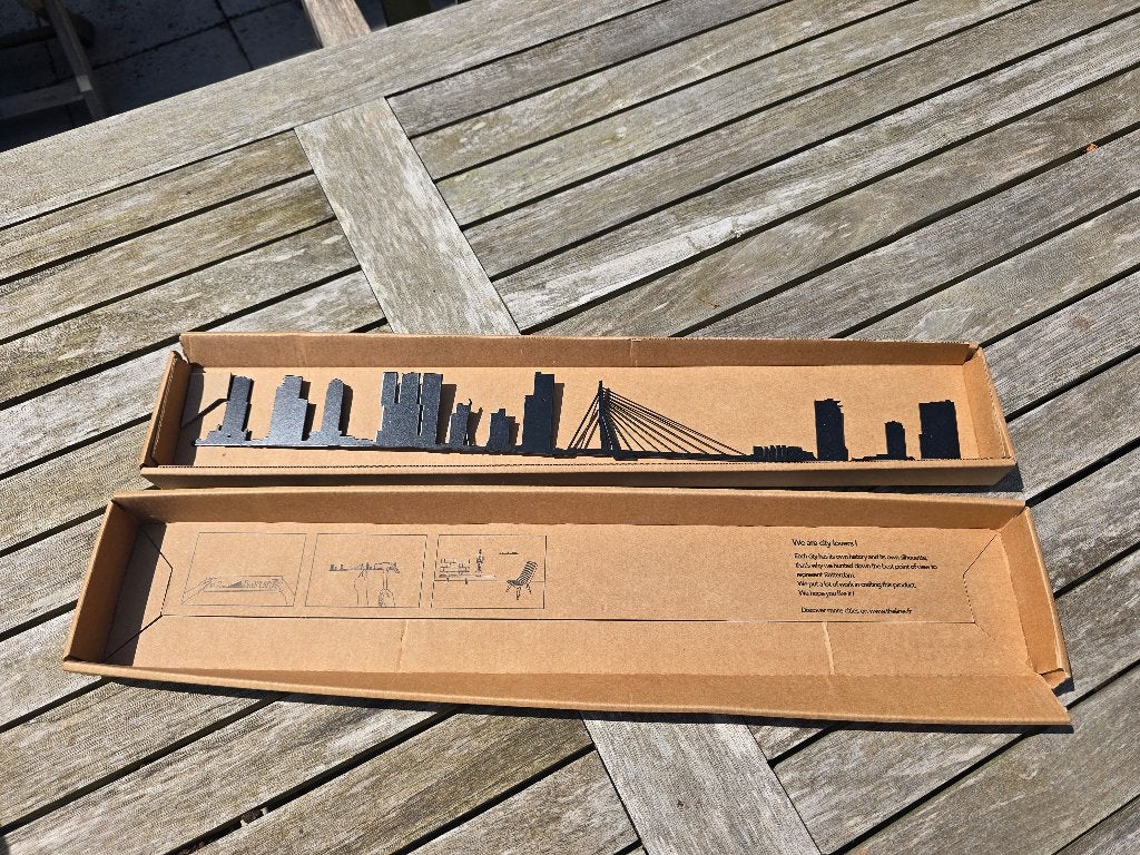 Skyline of Rotterdam : steel wall decoration - 50 cm, Ophalen, Nieuw, Overige typen