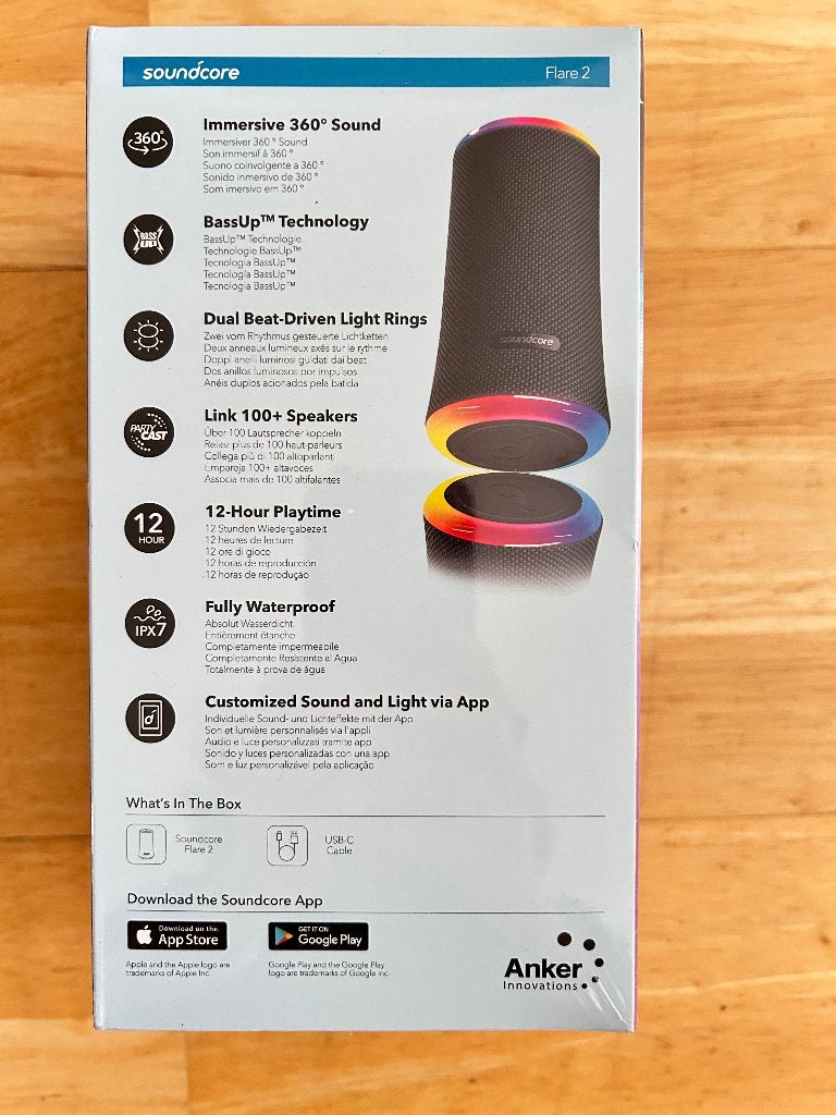 Soundcore Flare 2 Draagbare Bluetooth Speaker, Overige merken, Overige typen, Nieuw, Ophalen of Verzenden
