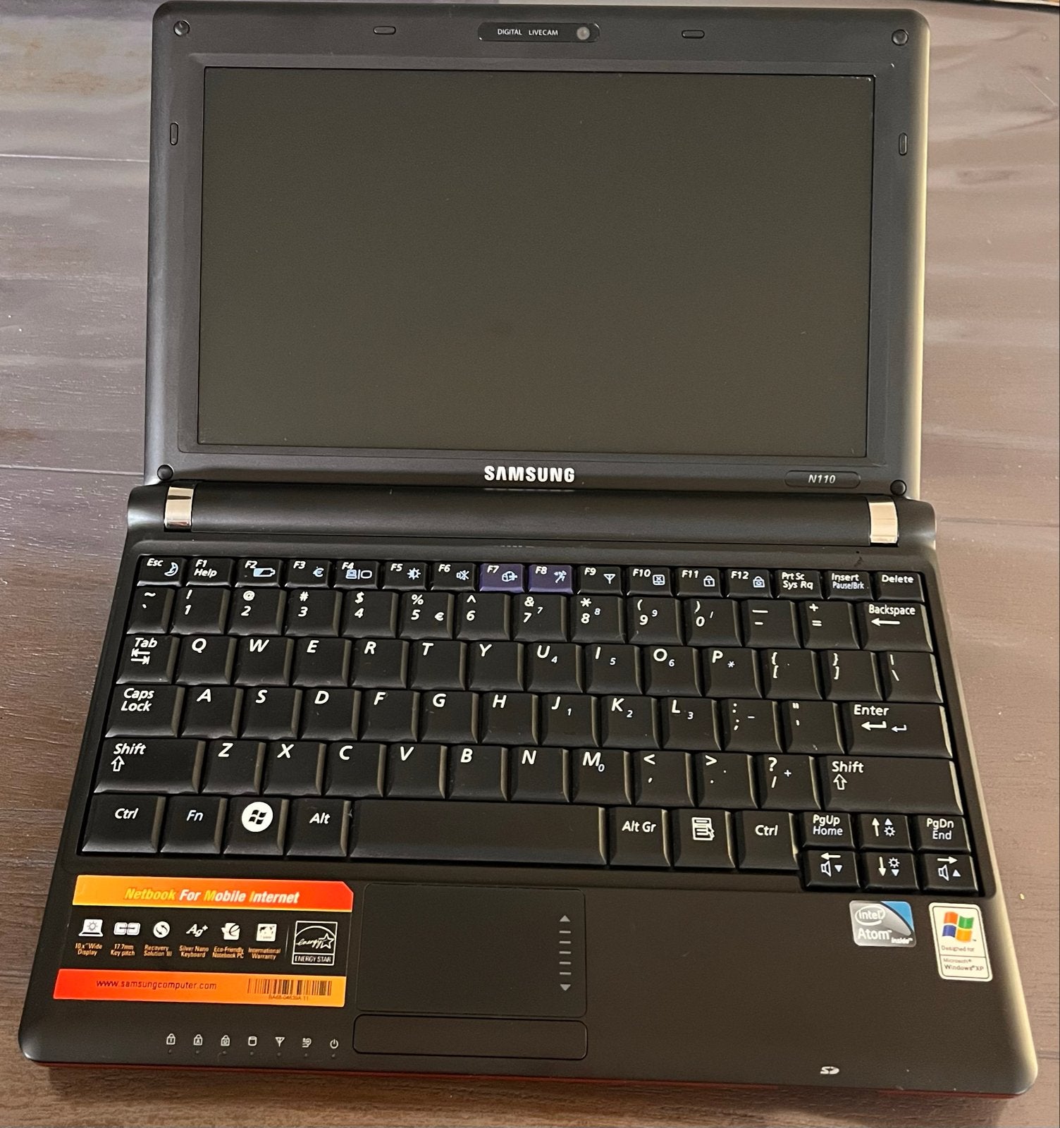 Samsung N110 Netbook - Compact en Functioneel, Gebruikt, HDD, Minder dan 4 GB, Qwerty