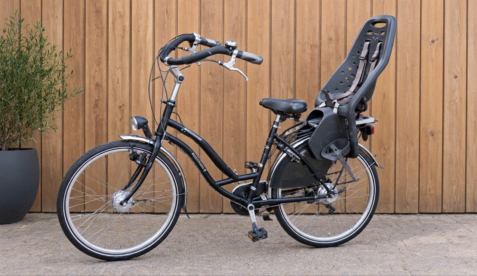 Manafiets met Yepp kinderzitje, Velgrem, (Extra) lage instap, Ophalen, Overige merken