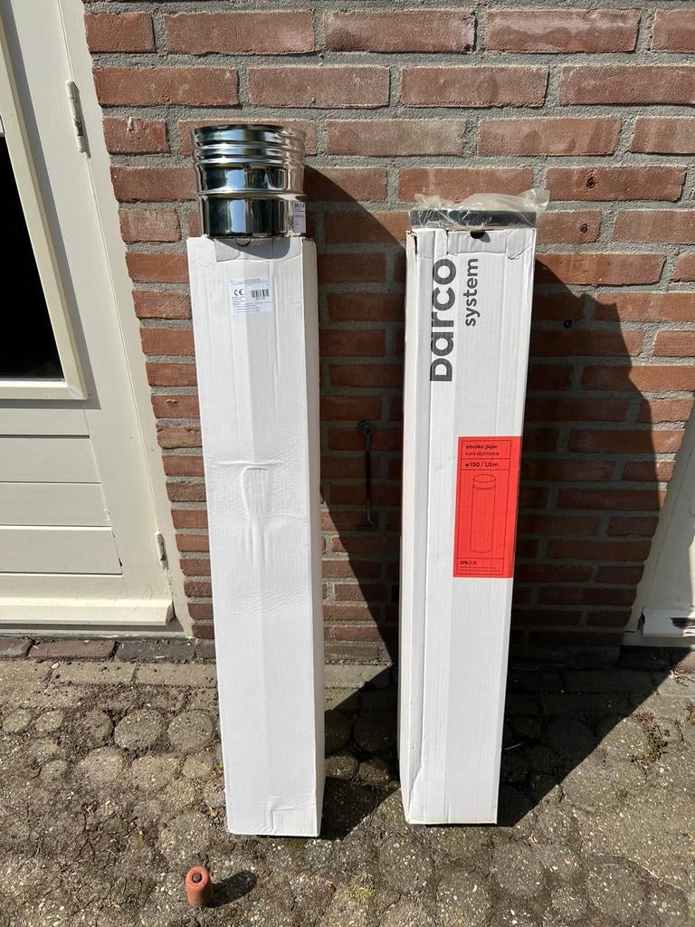 Kachelpijpen 150mm staal zwart (NIEUW), Doe-het-zelf en Verbouw, Buizen en Afvoer, Ophalen, Overige materialen, Nieuw, Minder dan 2 meter