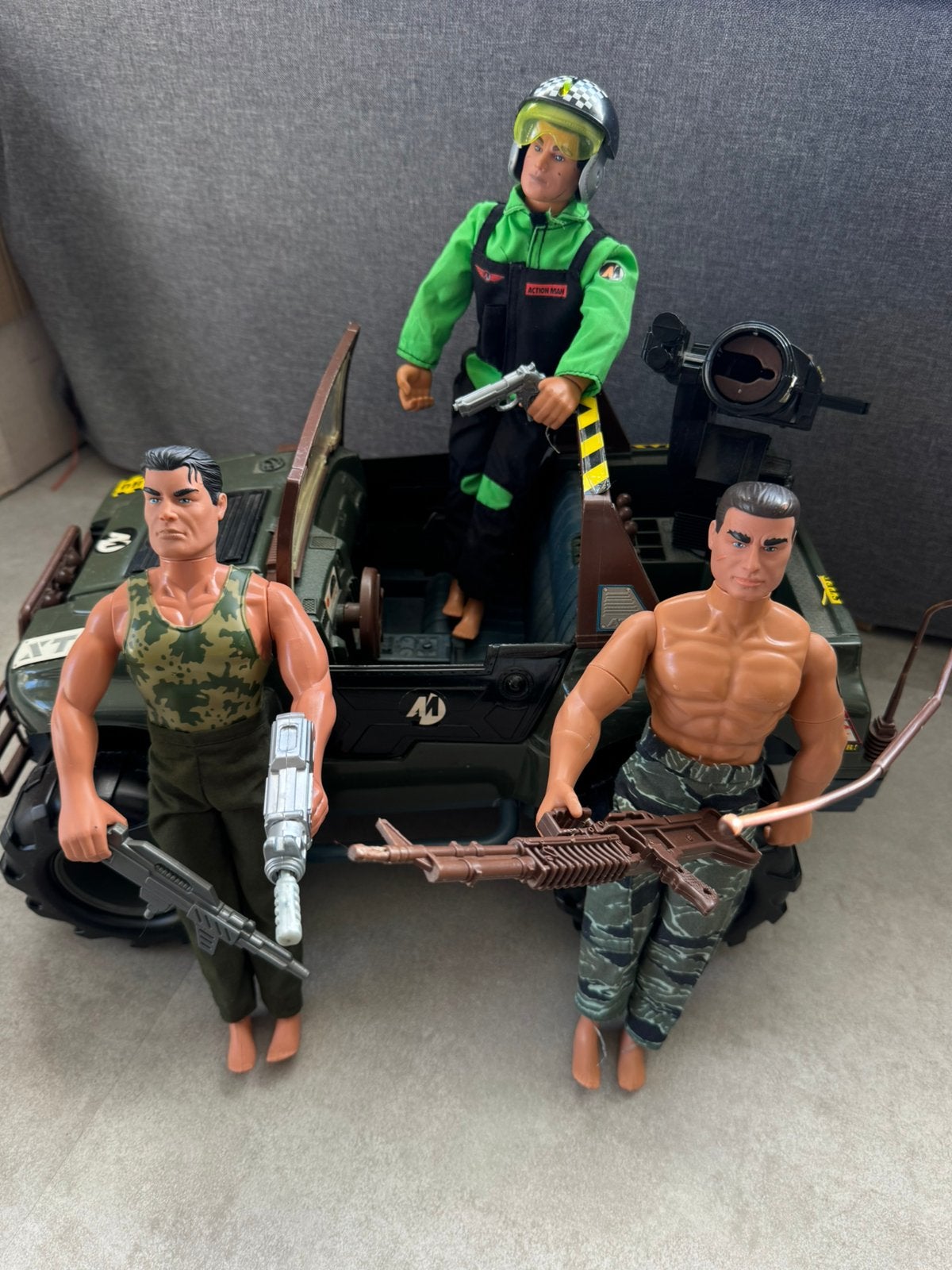 Action man met jeep action men vintage, Ophalen of Verzenden, Gebruikt