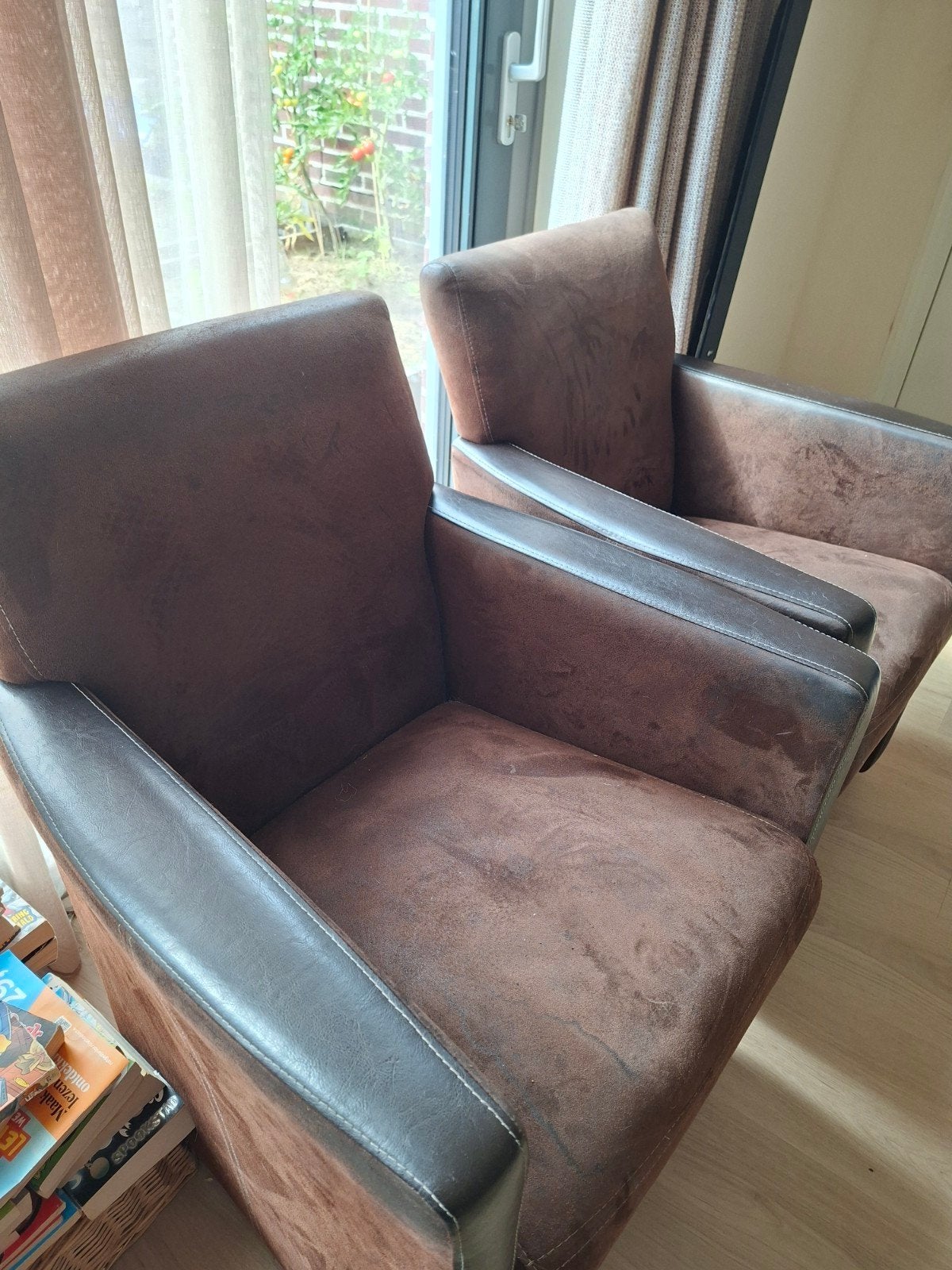 6 bruine eetkamer stoelen, Huis en Inrichting, Ophalen, Gebruikt, Bruin, Vijf, Zes of meer stoelen