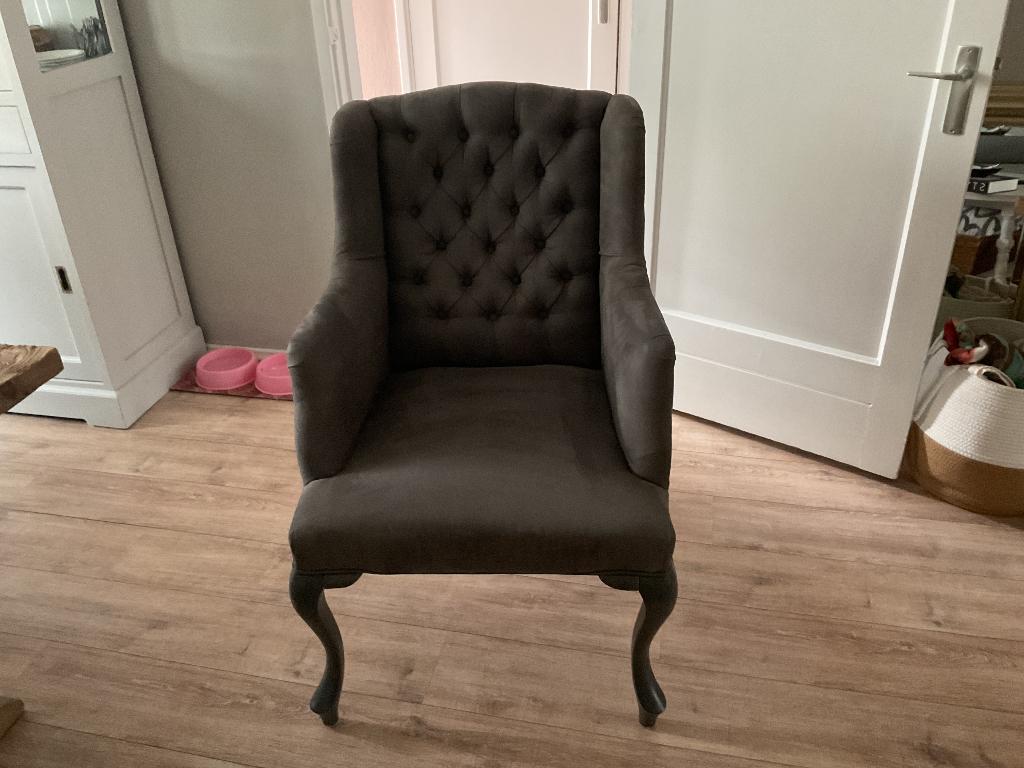 Brocante landelijke stoelen fauteuil, Ophalen, Gebruikt, Landelijk, Vier