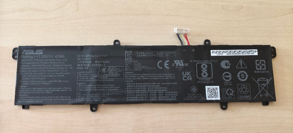 ASUS C31N1911 Laptop Accu NIEUW 42Wh 3640mAh Origineel, Ophalen of Verzenden, Nieuw, ASUS