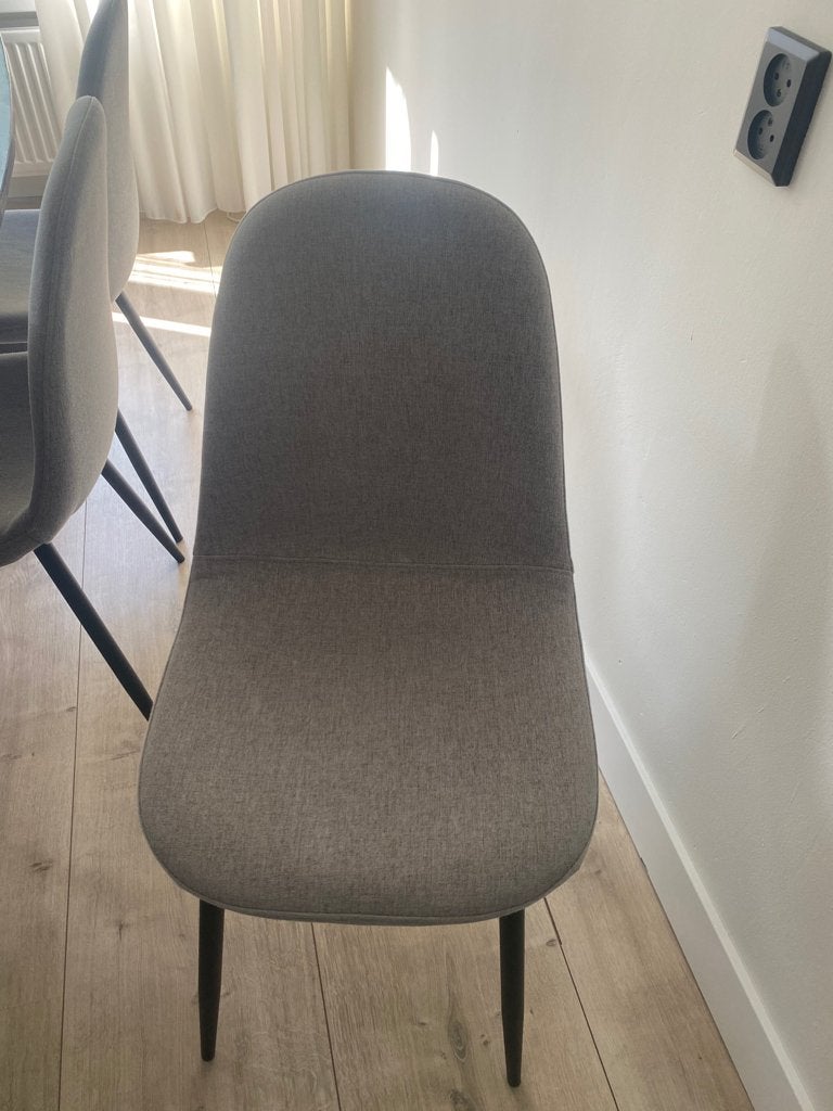 Eetkamerstoelen, Ophalen, Vier, Grijs, Kunststof