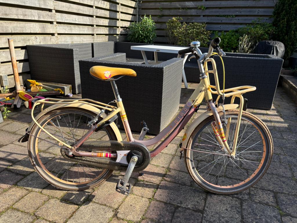 Batavus Star meisjesfiets 22 inch, Ophalen, Terugtraprem, 22 inch, Gebruikt