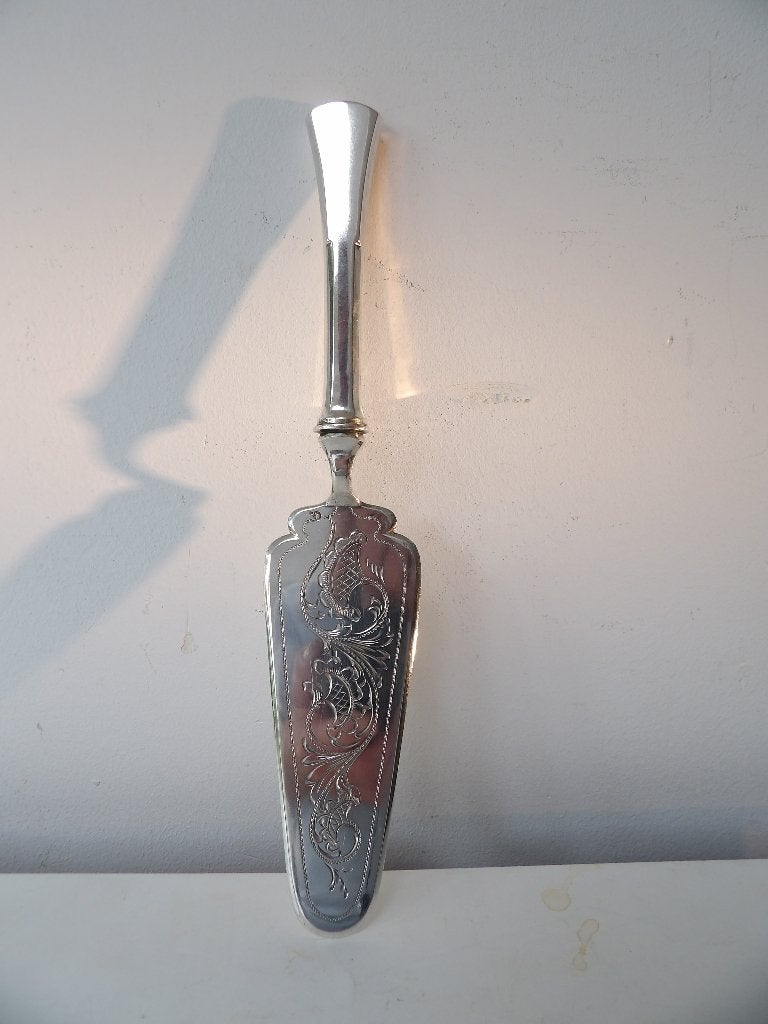 Antieke Engelse Taartschep Zilver/Verzilverd, ca. 1900, Ophalen of Verzenden