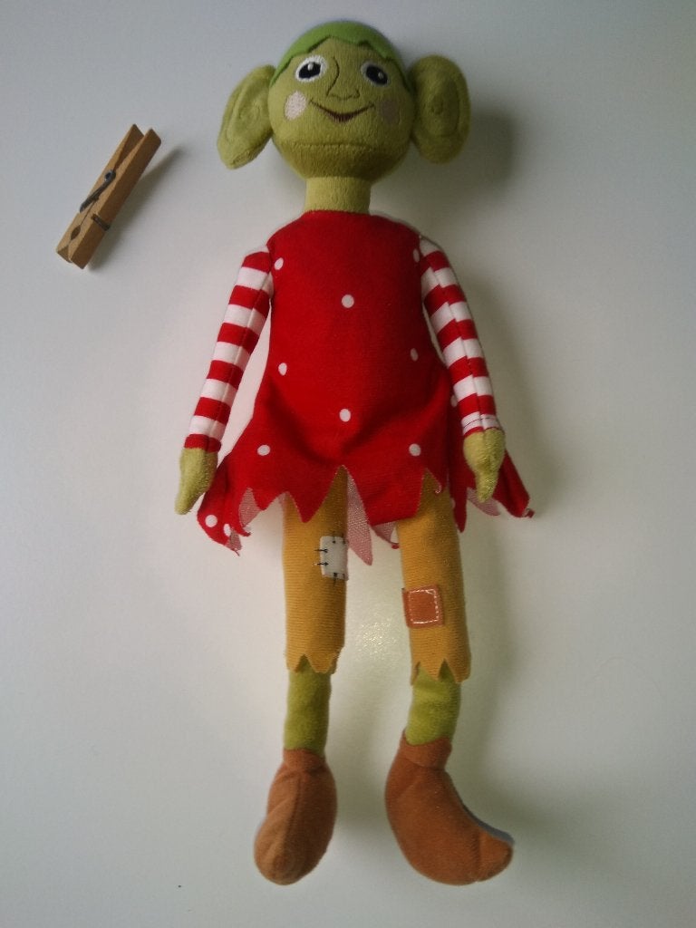 elf, stoffen pop Ikea, Kinderen en Baby's, Speelgoed | Poppen, Ophalen of Verzenden, Zo goed als nieuw, Overige typen