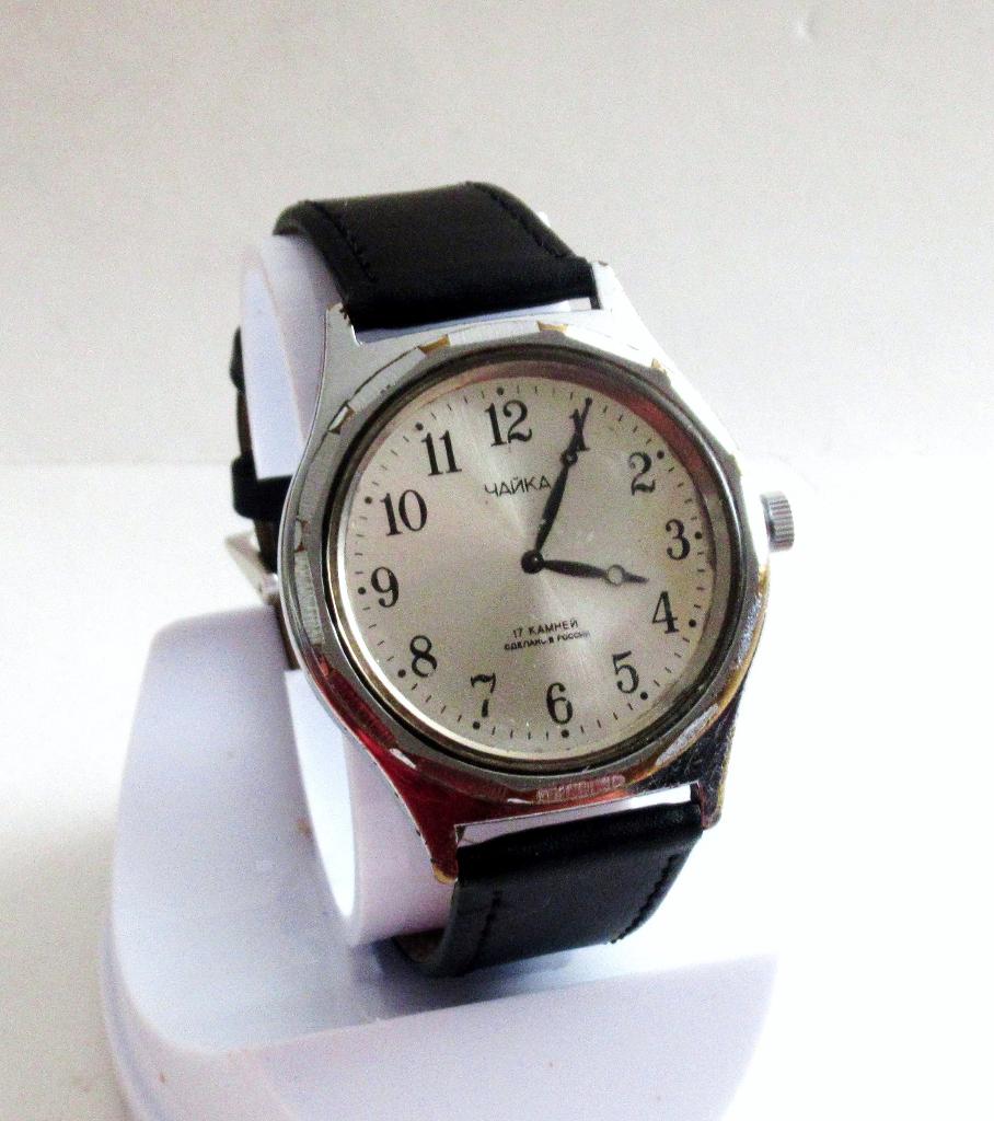 CHAIKA Vintage mechanisch horloge van de jaren 90., Ophalen of Verzenden, Staal, Overige merken, 1960 of later