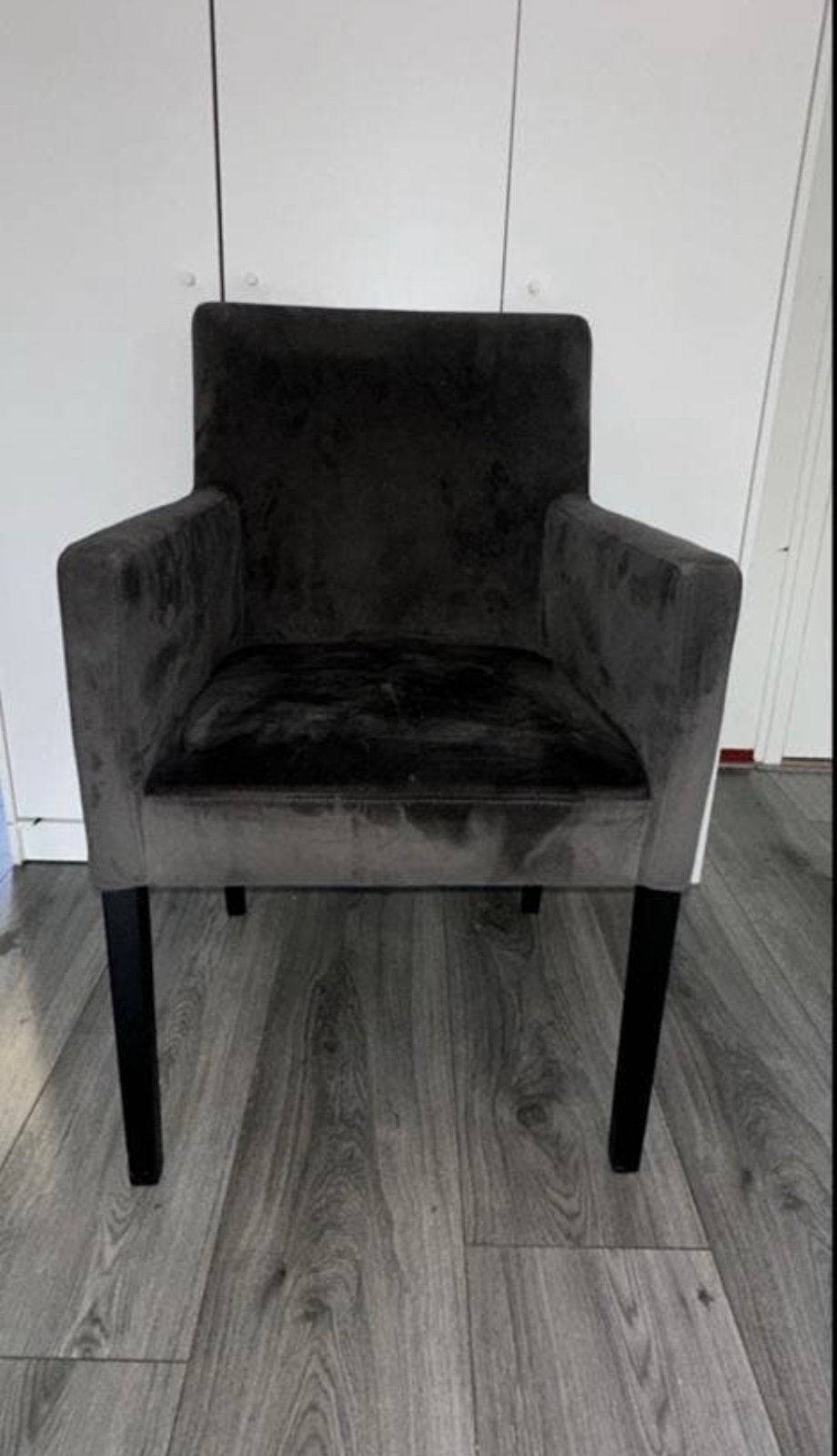 2 grijze stoelen, Ophalen, Gebruikt, Grijs, Twee