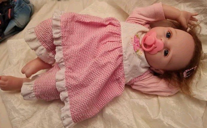 Mooie levensechte reborn babypop, zgan, 50cm, Kinderen en Baby's, Speelgoed | Poppen, Ophalen of Verzenden