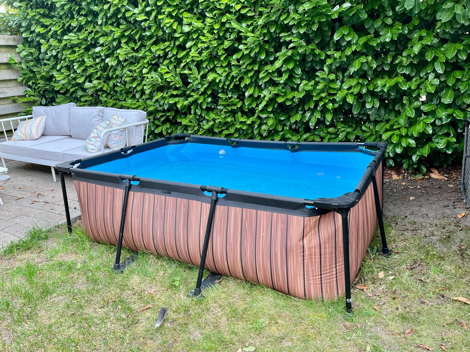 EXIT Frame Pool 400x200x122 cm - Zo goed als nieuw, Tuin en Terras, Zwembaden, 200 tot 300 cm, Zo goed als nieuw, Rechthoekig