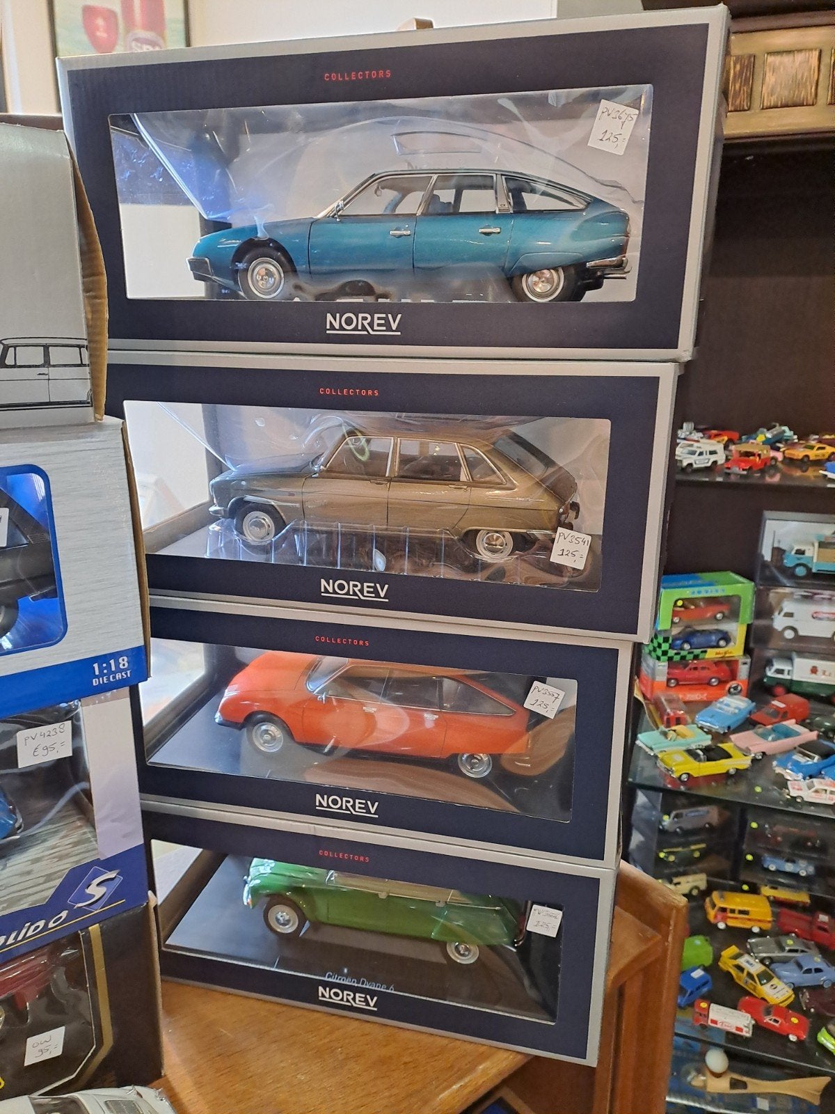 4 verschillende Citroën Norev 1 op 18 nieuwstaat!, Ophalen of Verzenden, Zo goed als nieuw, Norev