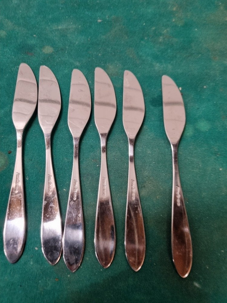 vismessen puntfilet amefa zes stuks, Ophalen of Verzenden, 'T Olde Gre-j, Info@toldegrej.nl, Endepoelstraat 20f Didam