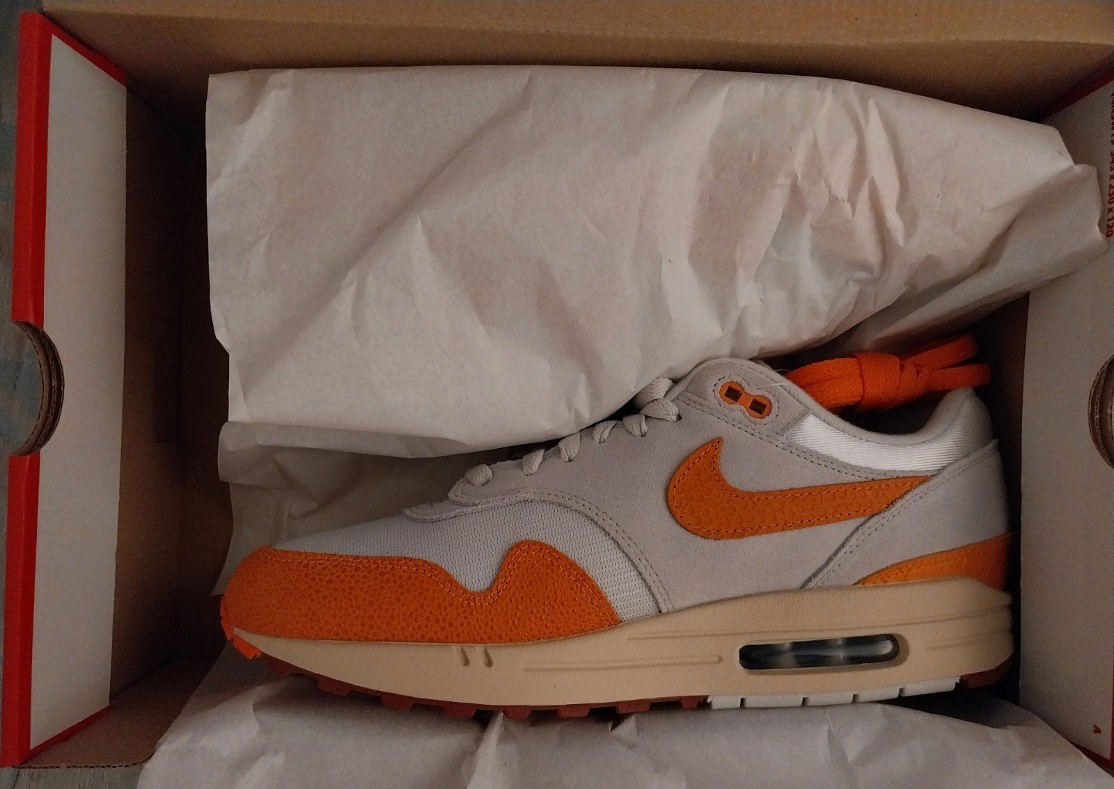 Nike Air Max 1 Master Magma Orange 45 | patta parra sb 97 95, Overige kleuren, Nike, Nieuw, Ophalen of Verzenden