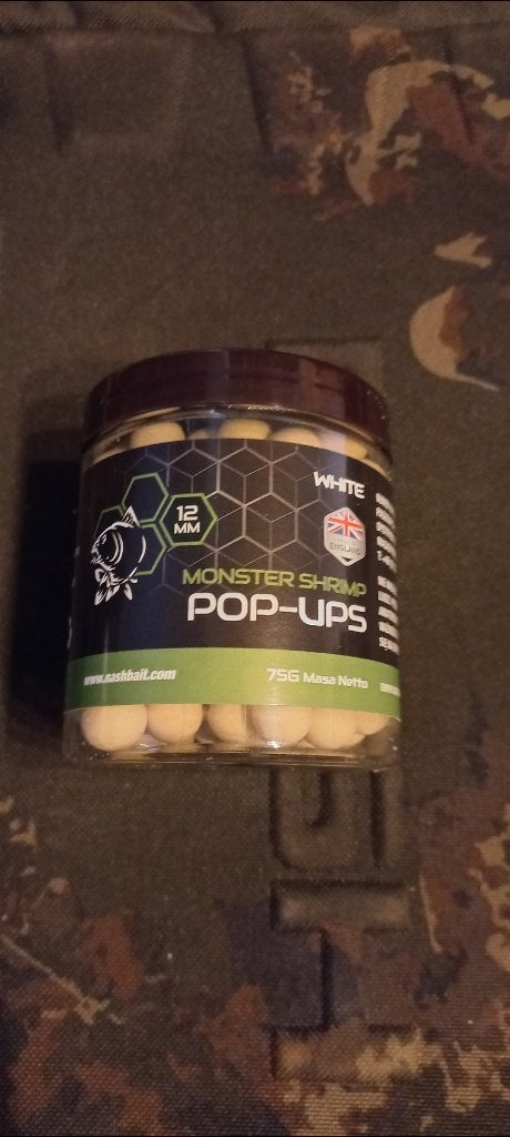 Monster shrimp pop ups white 12 mm 75 gram, Watersport en Boten, Hengelsport | Karpervissen, Ophalen, Nieuw, Overige typen