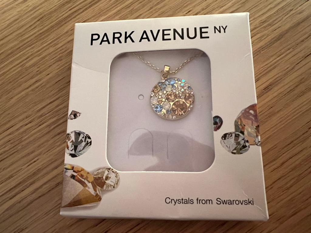 Ketting met swarovski kristallen doublé geelgoud, Sieraden, Tassen en Uiterlijk, Kettingen, Met kristal, Overige materialen, Nieuw