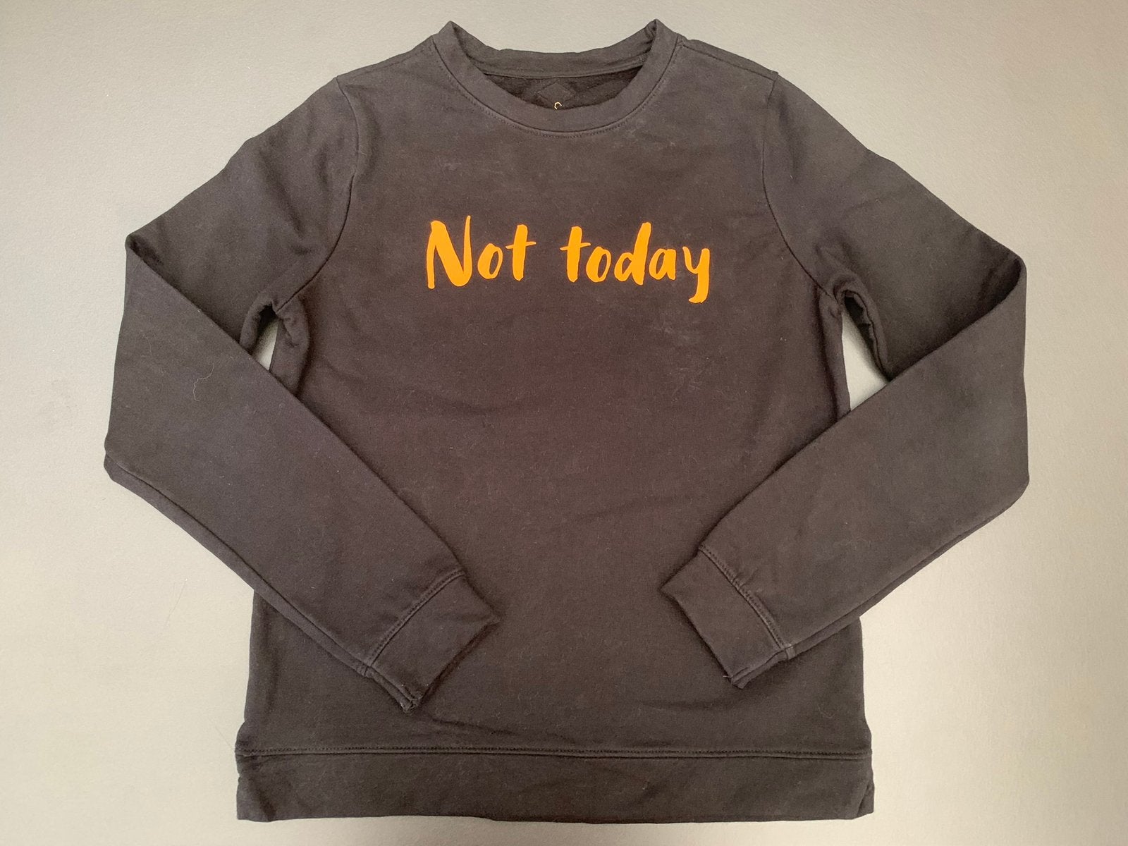 TE KOOP: mooie zwarte trui Not Today maat 158/164 ZGAN, Ophalen of Verzenden, Zo goed als nieuw, Meisje, Trui of Vest