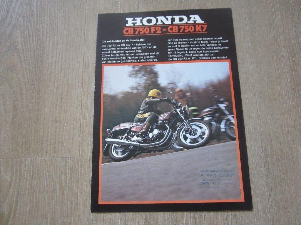 Honda CB 750 F2 / CB 750 K7 brochure folder 1977 ?, Ophalen of Verzenden, Honda