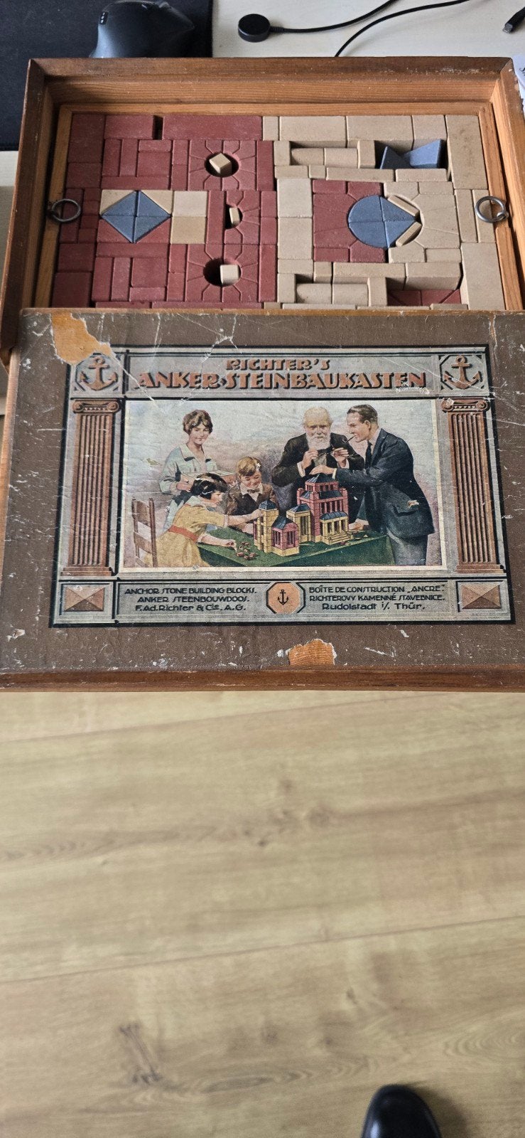 Richter's Anker Steinbaukasten - Antieke Bouwstenen Set, Ophalen of Verzenden, Gebruikt, Overige merken