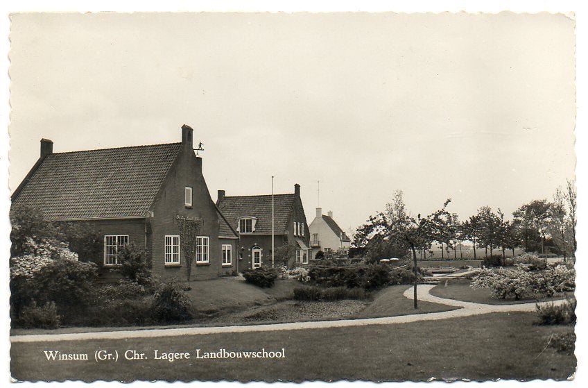 Winsum Chr. Lagere Landbouwschool 1958, Ophalen of Verzenden, 1940 tot 1960, Gelopen, Groningen