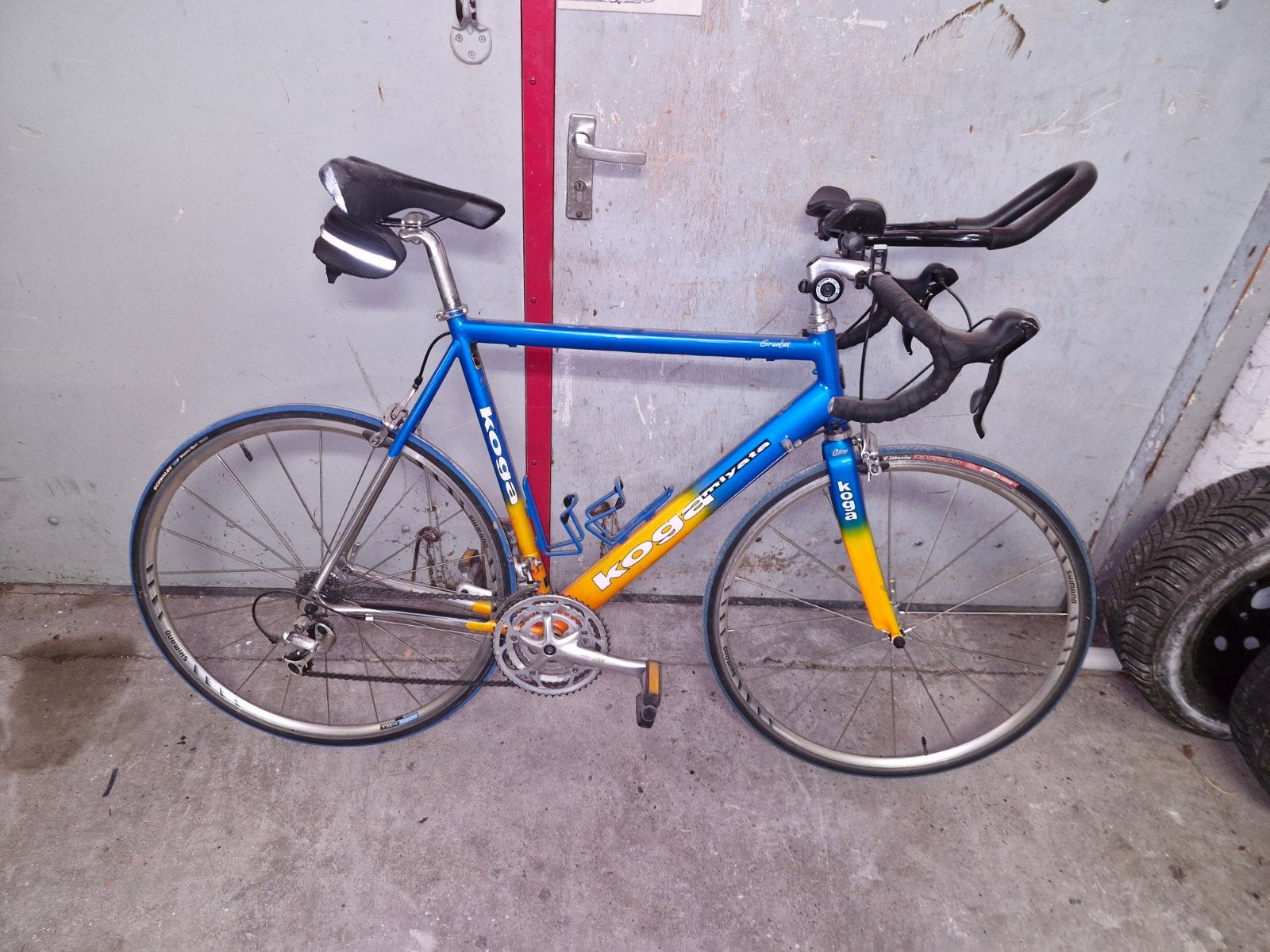 zeer mooie retro koga miyata met extra banden, Fietsen en Brommers, Fietsen | Racefietsen, Ophalen, Staal, Koga Miyata