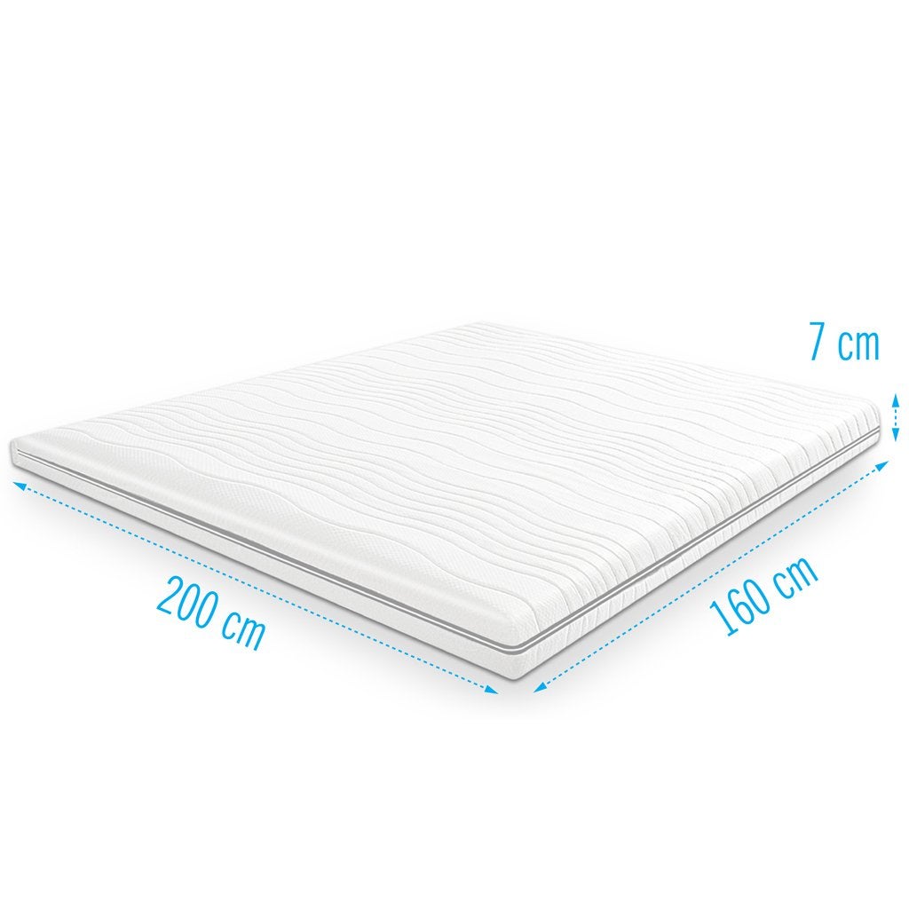 Topmatras NASA traagschuim 160 x 200 x 7 cm, Tweepersoons, Ophalen of Verzenden, Zo goed als nieuw, Matras