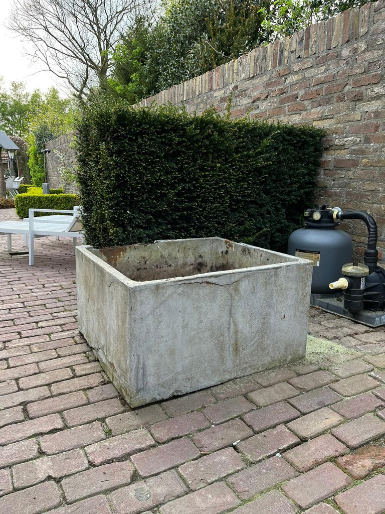 Oude Pekelbak, Tuin en Terras, Bloembakken en Plantenbakken, Ophalen, Gebruikt, Vierkant, 60 tot 100 cm