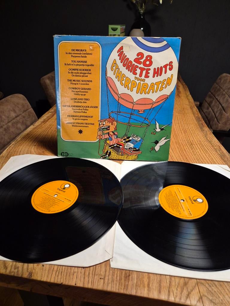 28 Favoriete Hits voor Etherpiraten dubbel LP, Ophalen of Verzenden
