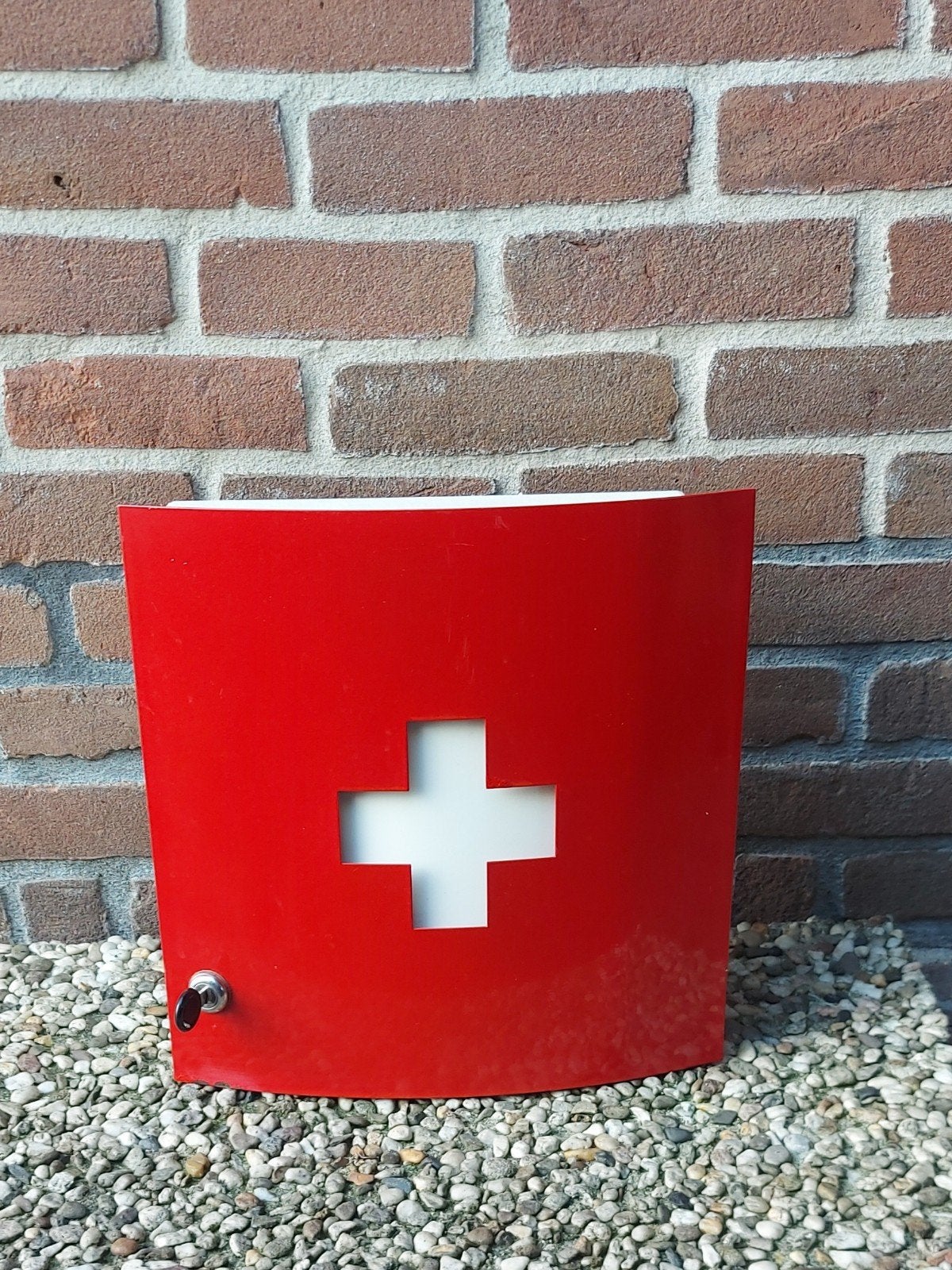 Retro/Vintage Metalen Medicijnkastje/EHBO kastje, Ophalen of Verzenden, Gebruikt