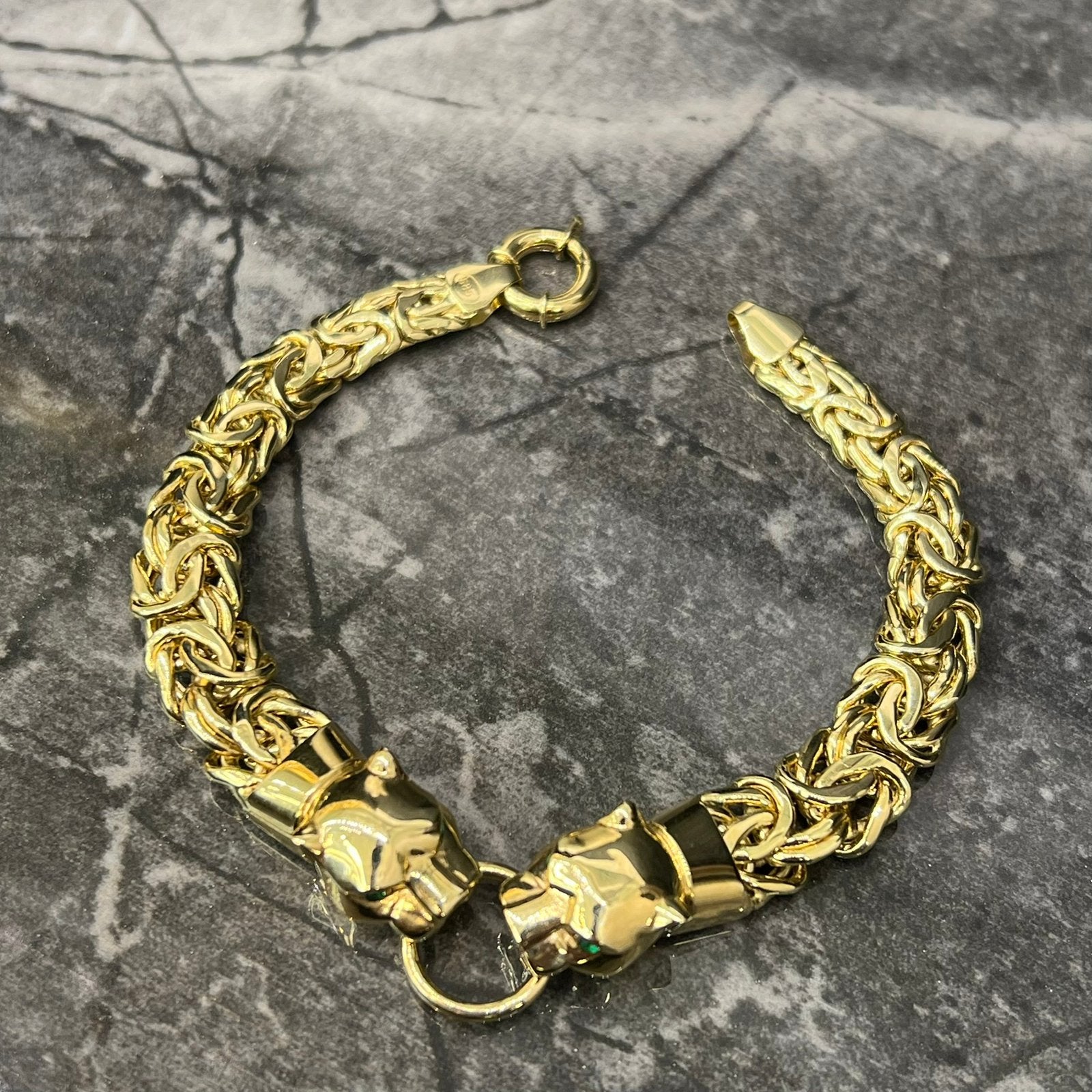 14 karaat gouden armband panter model, Sieraden, Tassen en Uiterlijk, Armbanden, Ophalen of Verzenden, Zo goed als nieuw, Goud