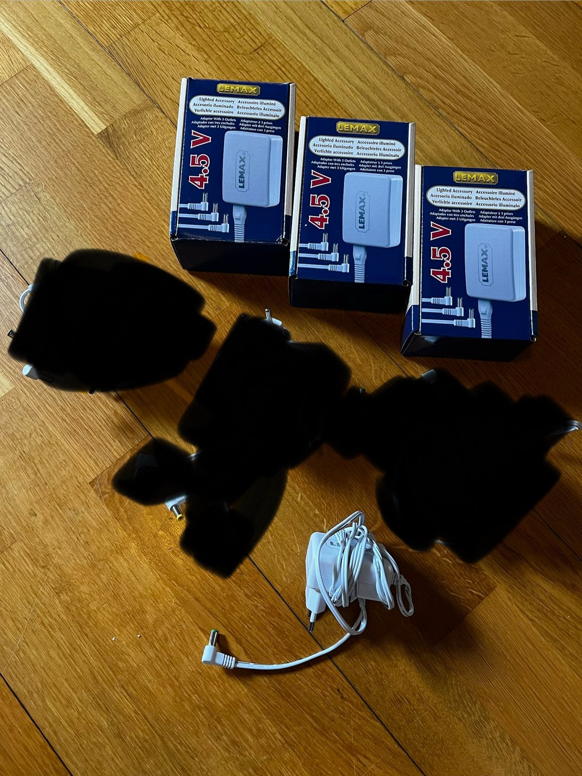 Lemax 4.5V Adapters en Kabels - Set van 3, Ophalen of Verzenden, Zo goed als nieuw