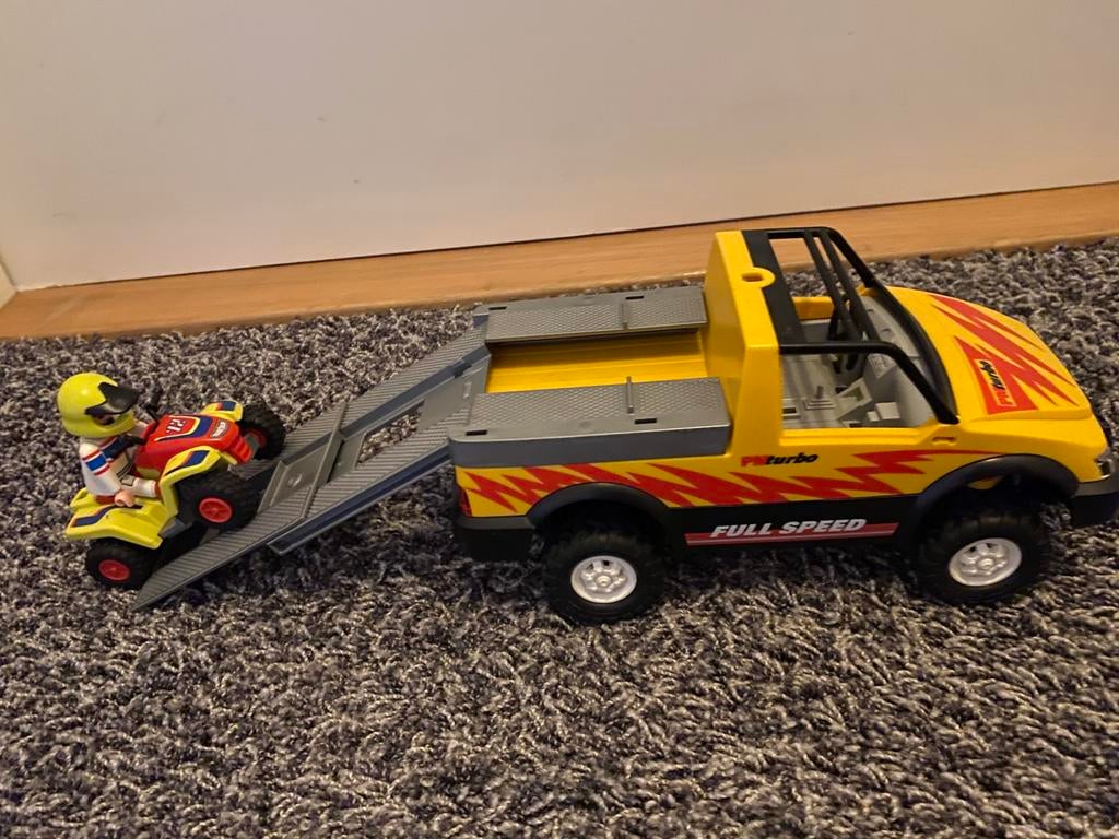 Playmobil caravan met auto. Playmobil taxi. Playmobil truck, Ophalen of Verzenden, Zo goed als nieuw