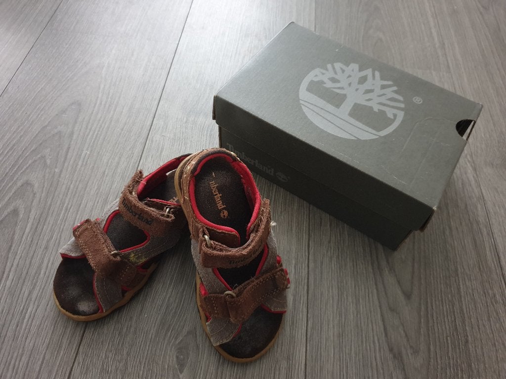 TIMBERLAND bruine sandalen maat 27 ~ TH3402, Kinderen en Baby's, Gebruikt, Timberland, Overige typen, Ophalen of Verzenden