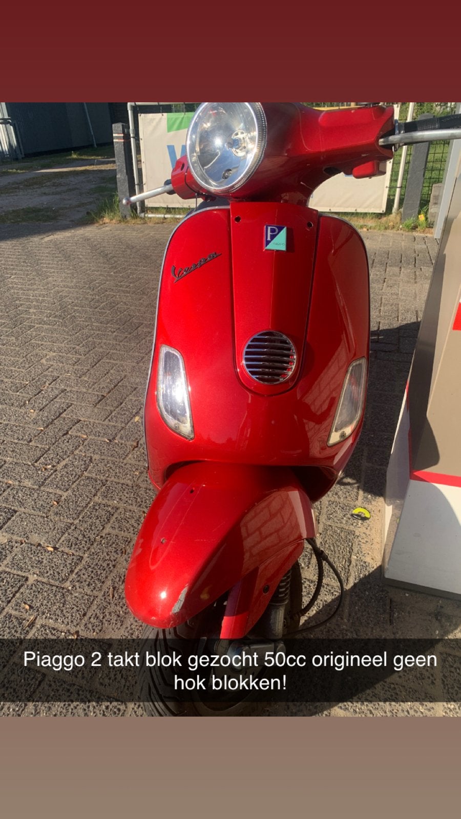 Rode Vespa LX 70cc met papieren - Teruil/Verkoop, Gebruikt, Maximaal 45 km/u, Ophalen of Verzenden, Benzine