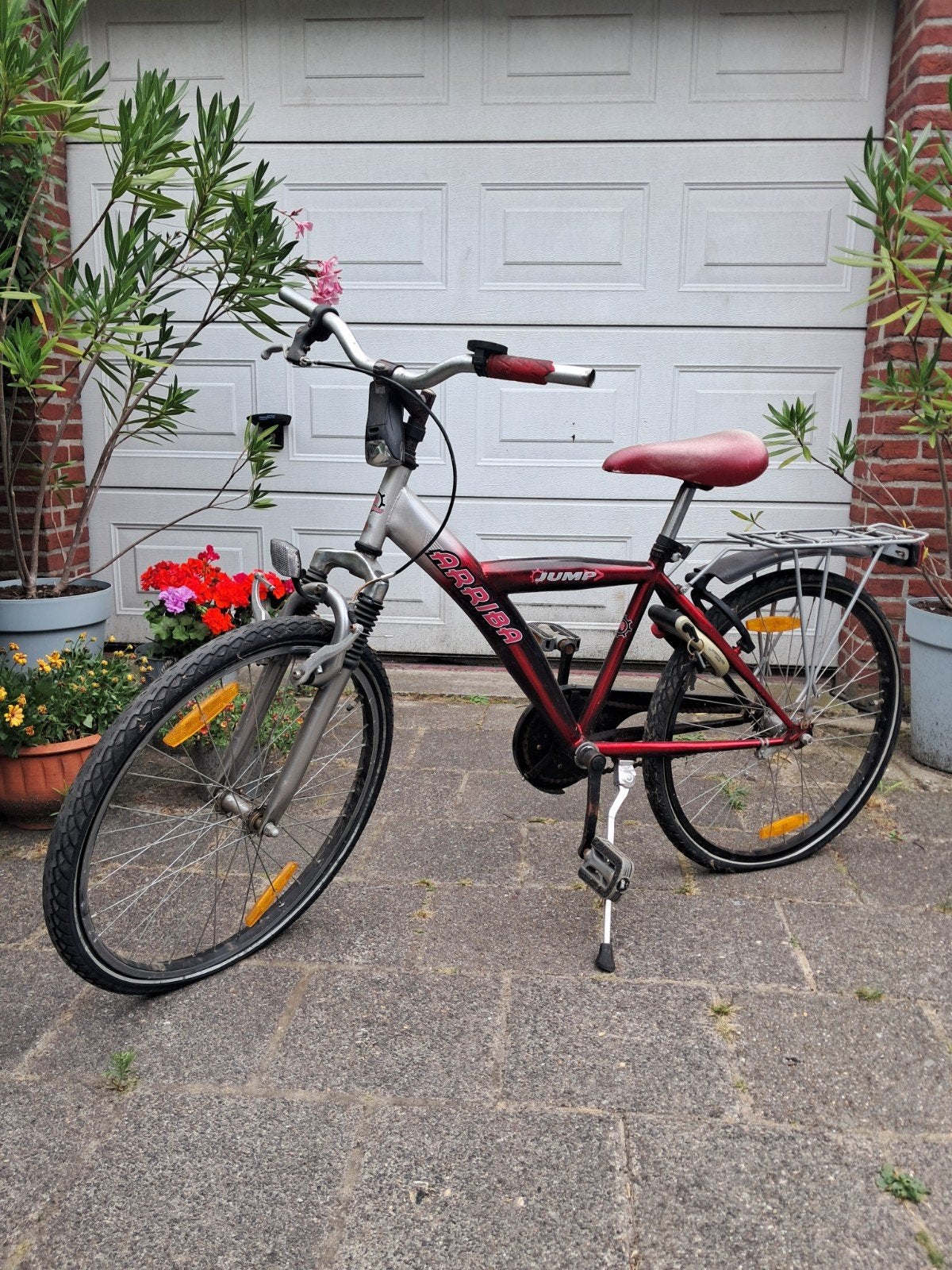 Opknap kinderfiets, Ophalen, Gebruikt, Velgrem, Handrem