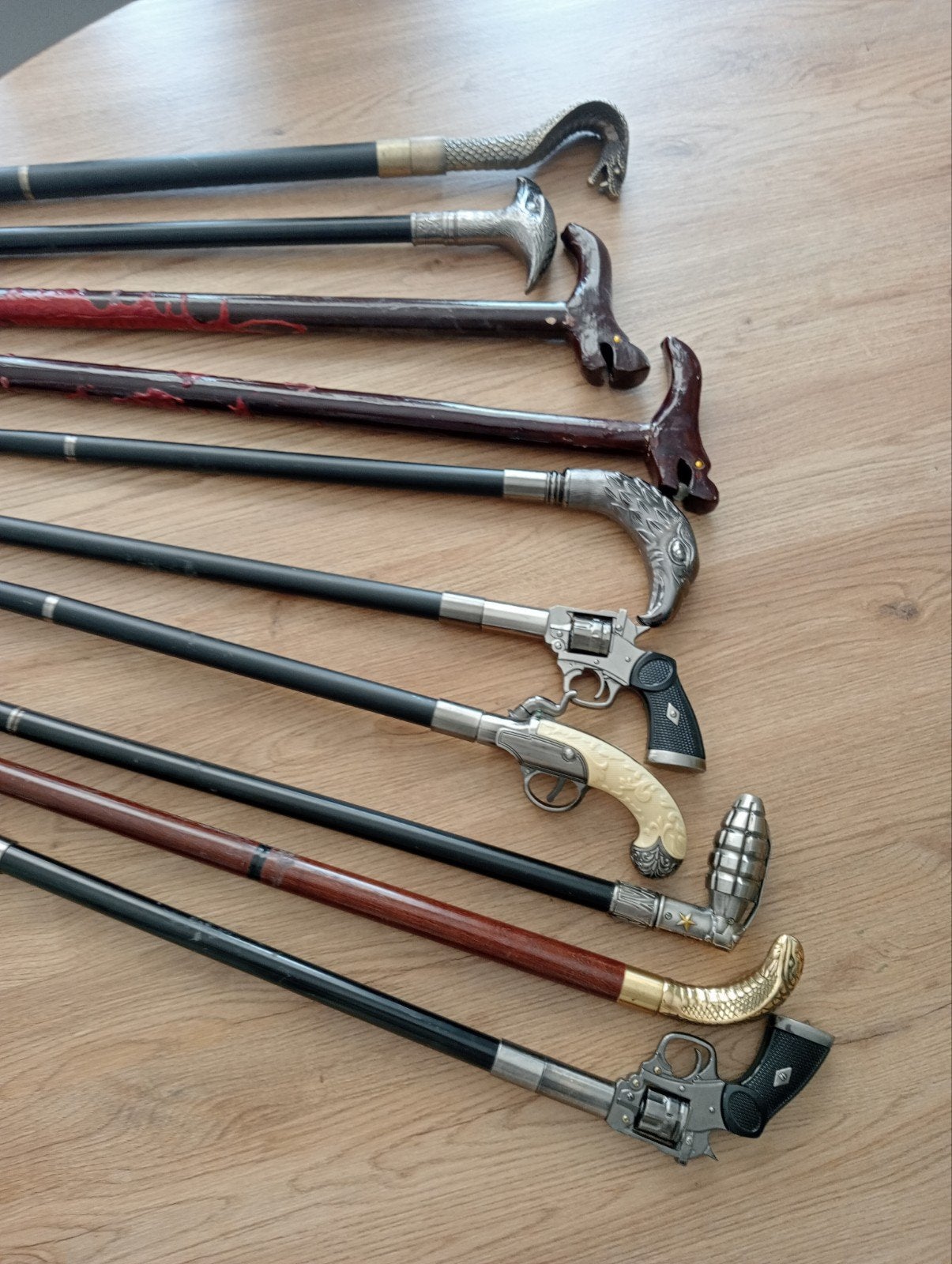 Te koop wandelstokken met mooie bovenkant, Ophalen, Verstelbaar, Zo goed als nieuw